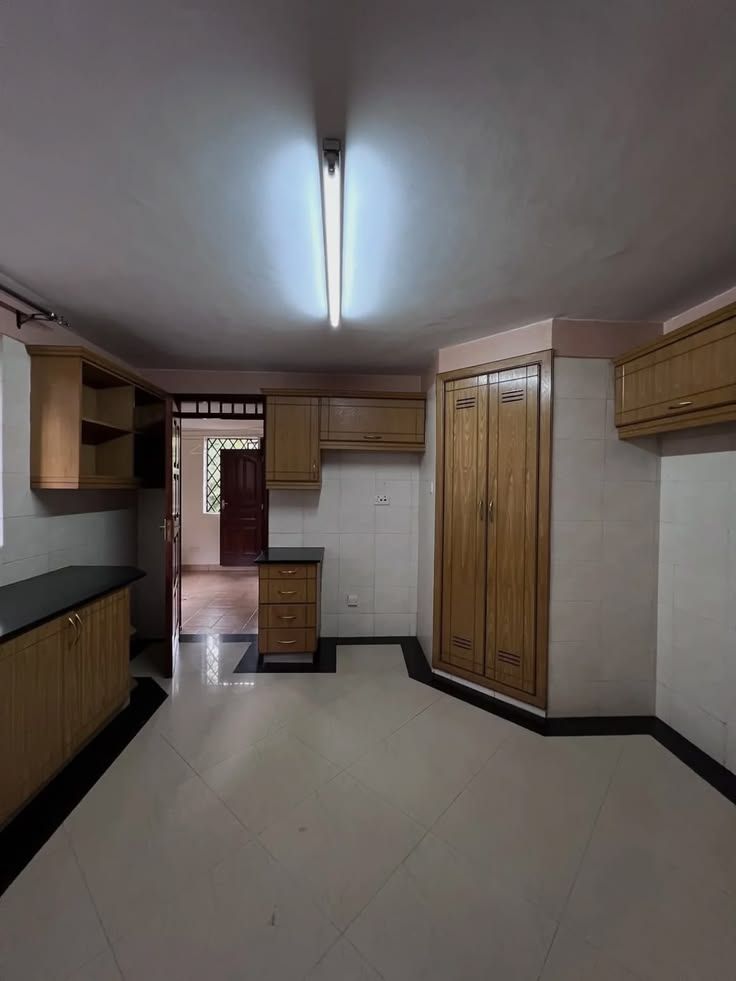 Kitchen with storage cabinets