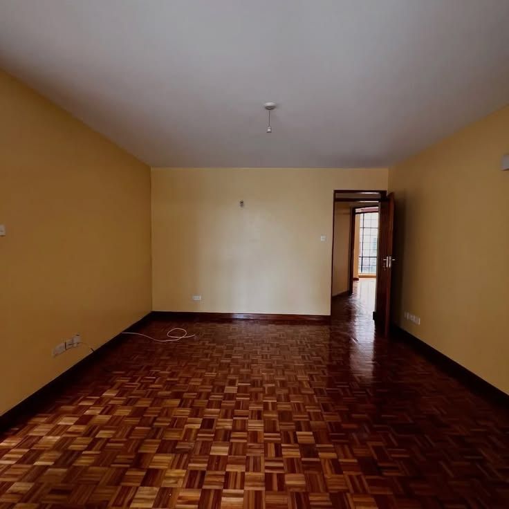Spacious parquet-floored living area